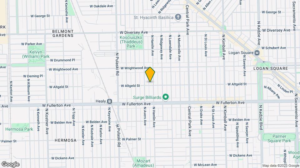 3809 W Altgeld St Map and Location Details
