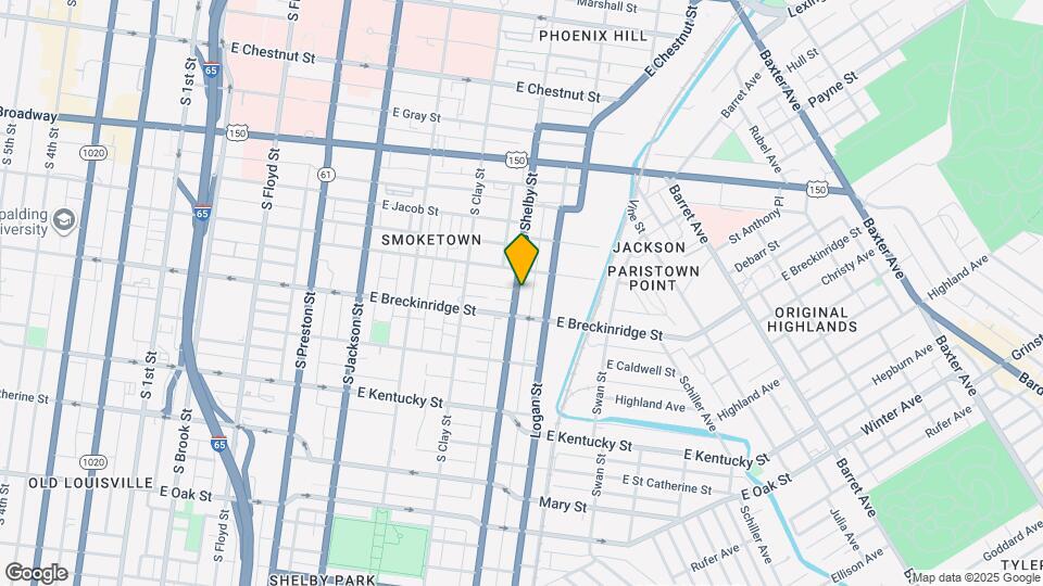 819 S Shelby St Map and Location Details