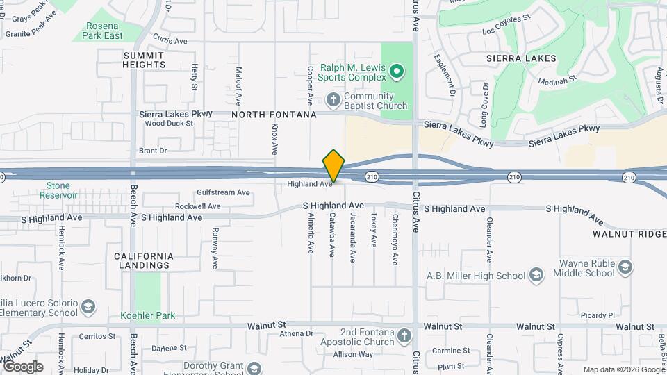 15871 Highland Ave Map and Location Details