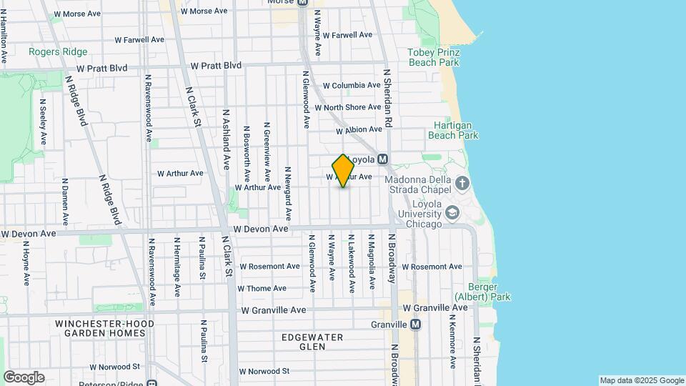 6454 N Lakewood, Unit 1 Map and Location Details