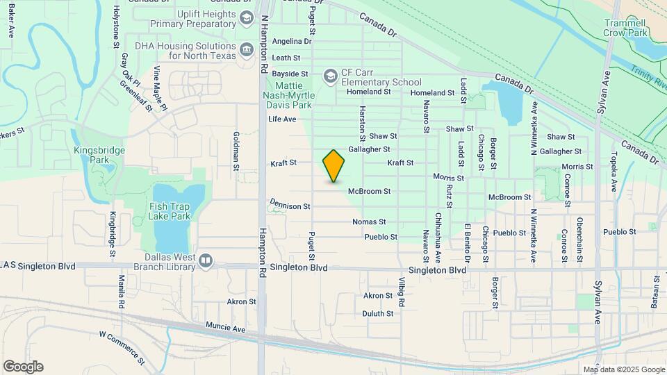 1943 McBroom St Map and Location Details