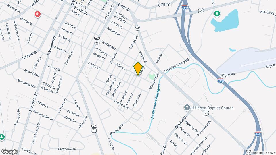 1413 E 18th St Map and Location Details