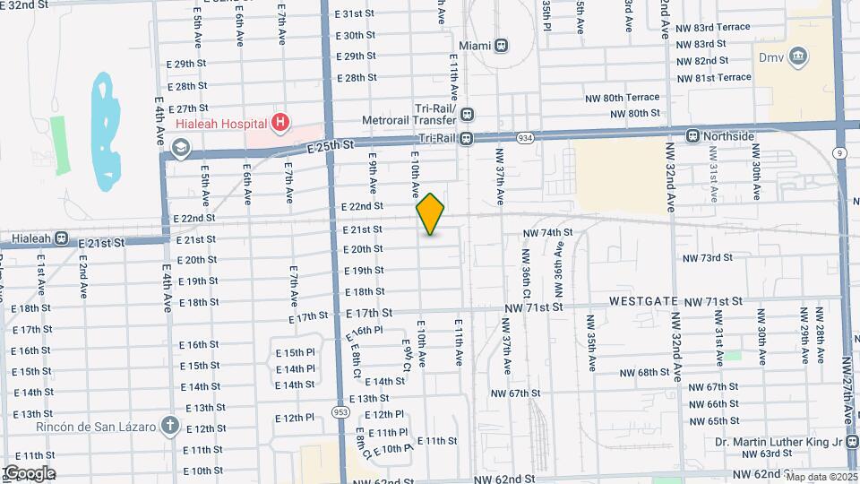 1027 E 20th St Map and Location Details
