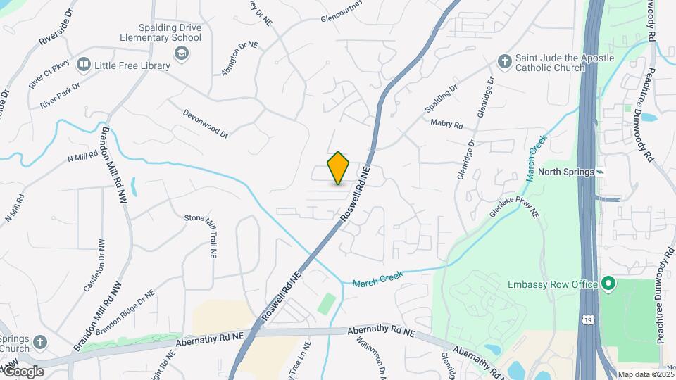 6940 Roswell Rd Map and Location Details