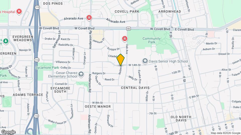 1317 Redwood Ln Map and Location Details