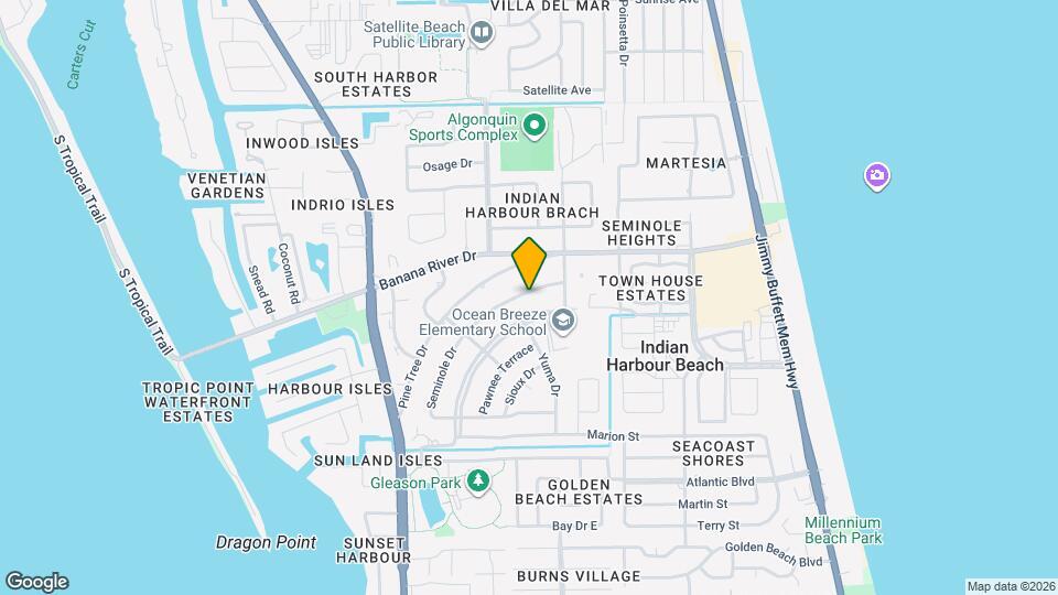 1109 Seminole Dr Map and Location Details