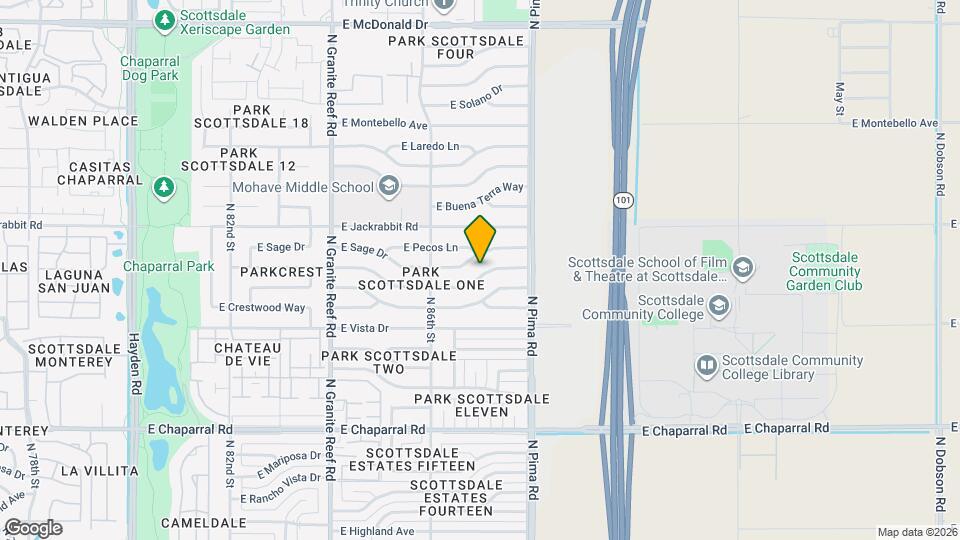 8702 E Bonnie Rose Ave Map and Location Details