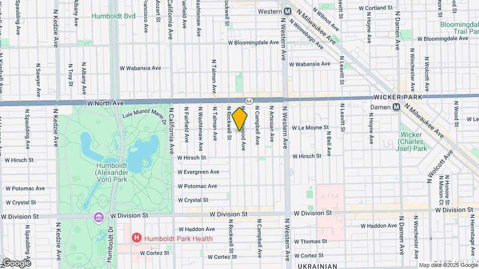 1448 N Maplewood Ave Map and Location Details