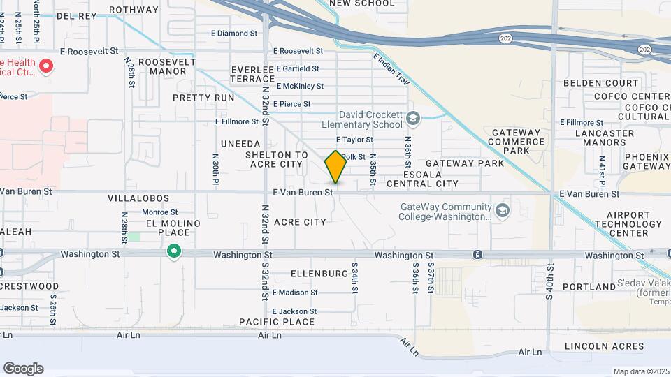 3320 E Van Buren St Mapa y Detalles de la Ubicación