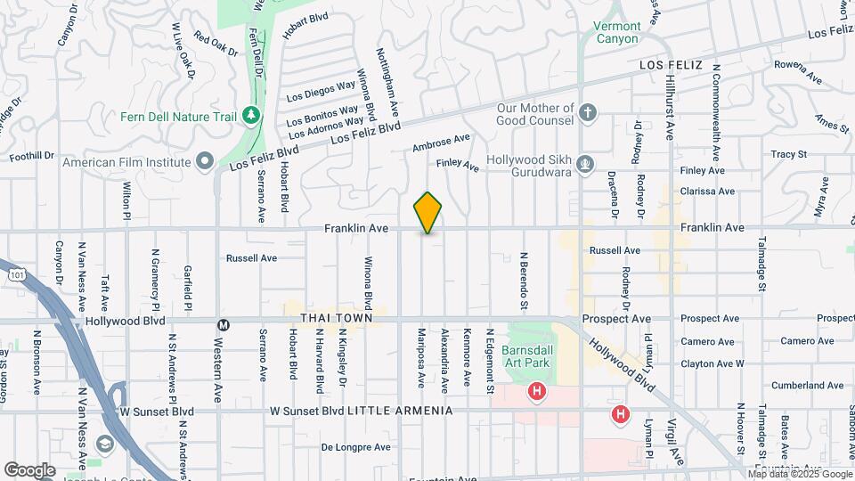 1848 N Mariposa Ave Mapa y Detalles de la Ubicación