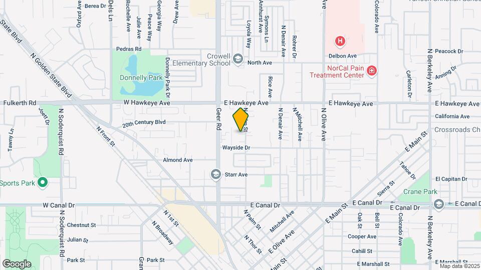 1211-1233 N Palm St Map and Location Details