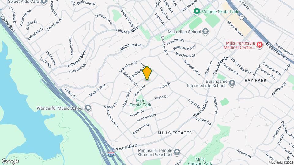 1260 Encina Dr Map and Location Details