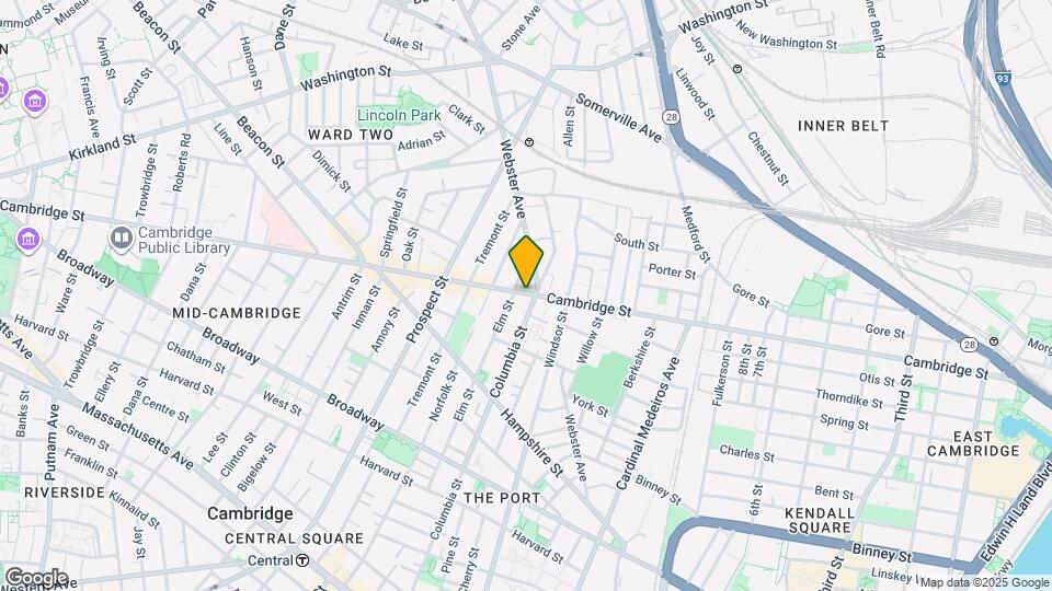 1046 Cambridge St, Unit 4F Map and Location Details