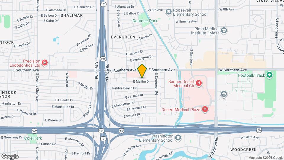 2502 E Malibu Dr Map and Location Details