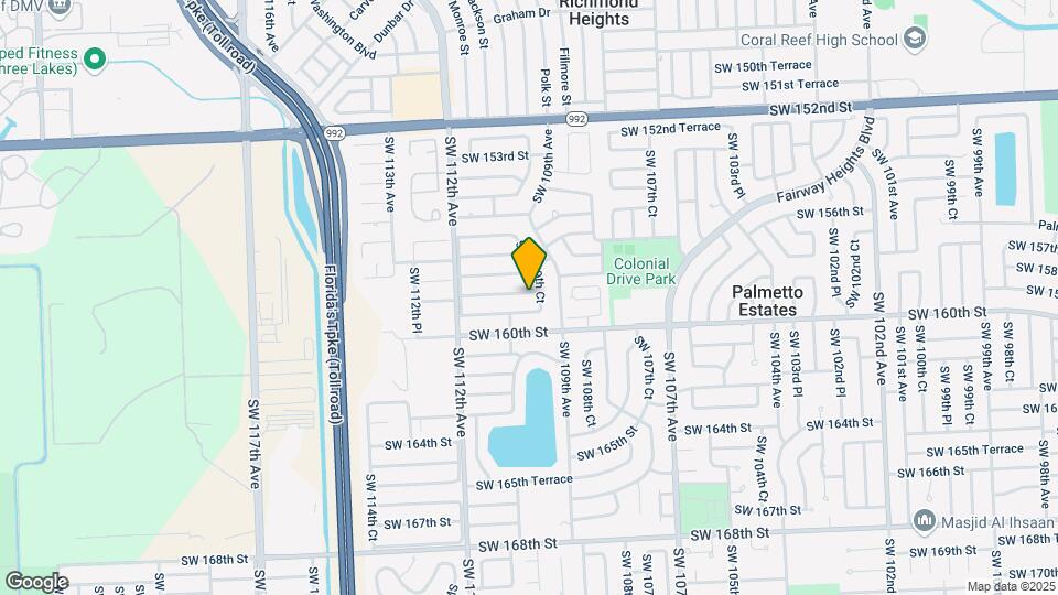 10934 SW 158th Terrace Map and Location Details