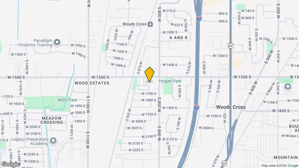 826 W 1600 S Map and Location Details