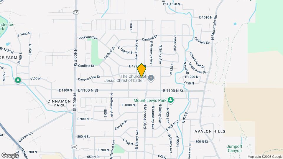 767 E 1175 N Map and Location Details