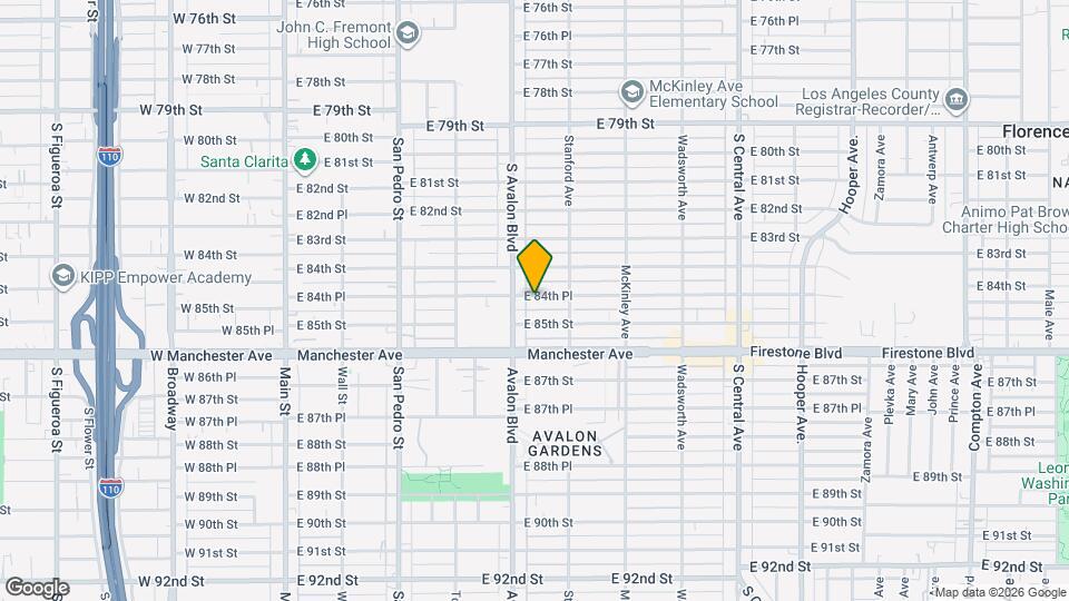 616 E 84th Pl Map and Location Details