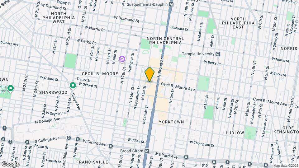 1420 Cecil B. Moore Ave, Unit C Mapa y Detalles de la Ubicación