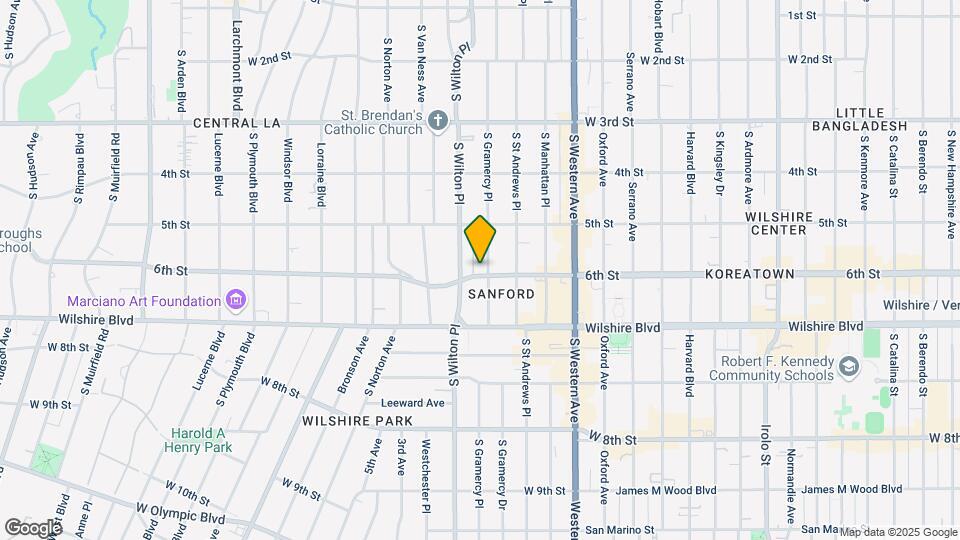 559 S Gramercy Pl Map and Location Details