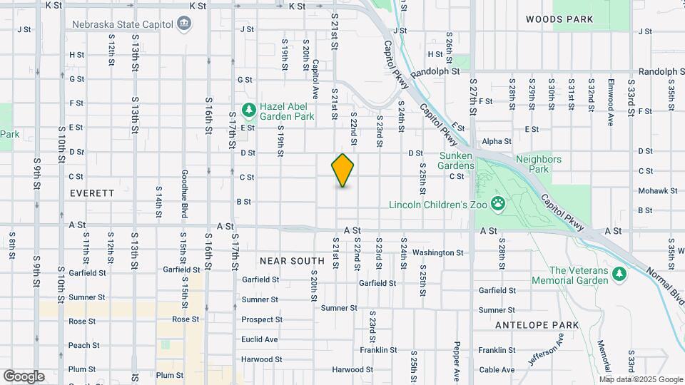 1230 S 21st St Map and Location Details