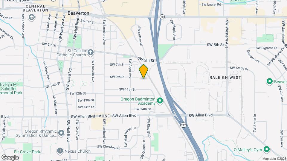 5482 SW Alger Ave Map and Location Details