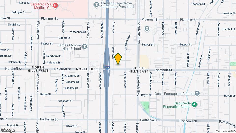 15537 Nordhoff St Map and Location Details