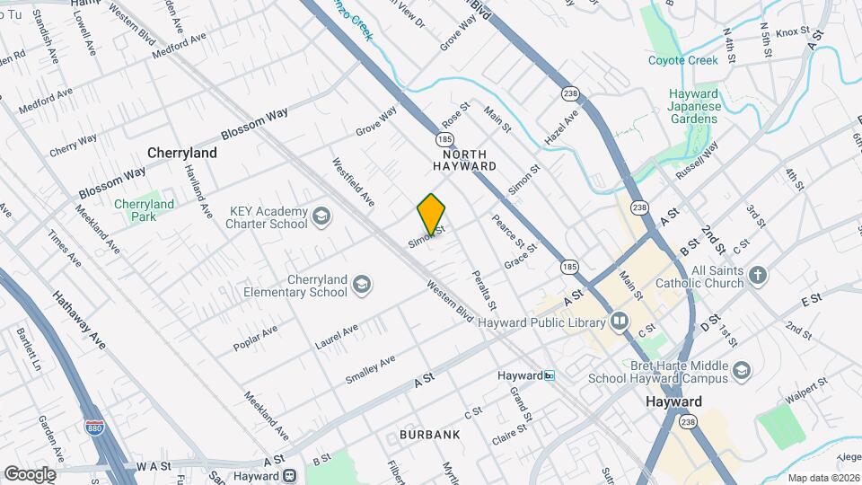 543 Simon St Mapa y Detalles de la Ubicación