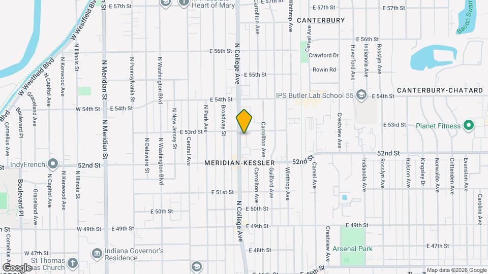 5267 N College Ave Mapa y Detalles de la Ubicación