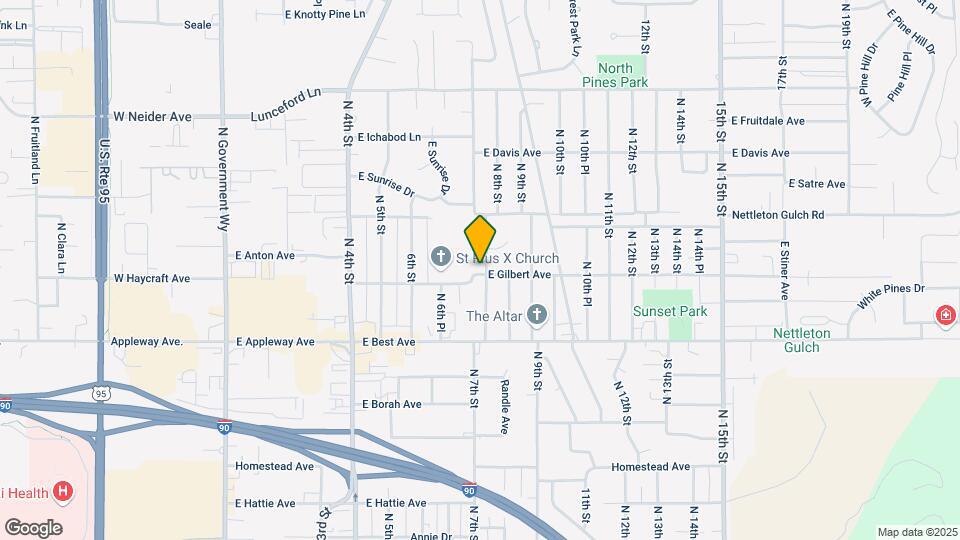 621 E Gilbert Ave Map and Location Details