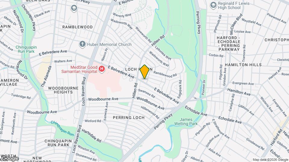 1726 E Belvedere Ave Map and Location Details