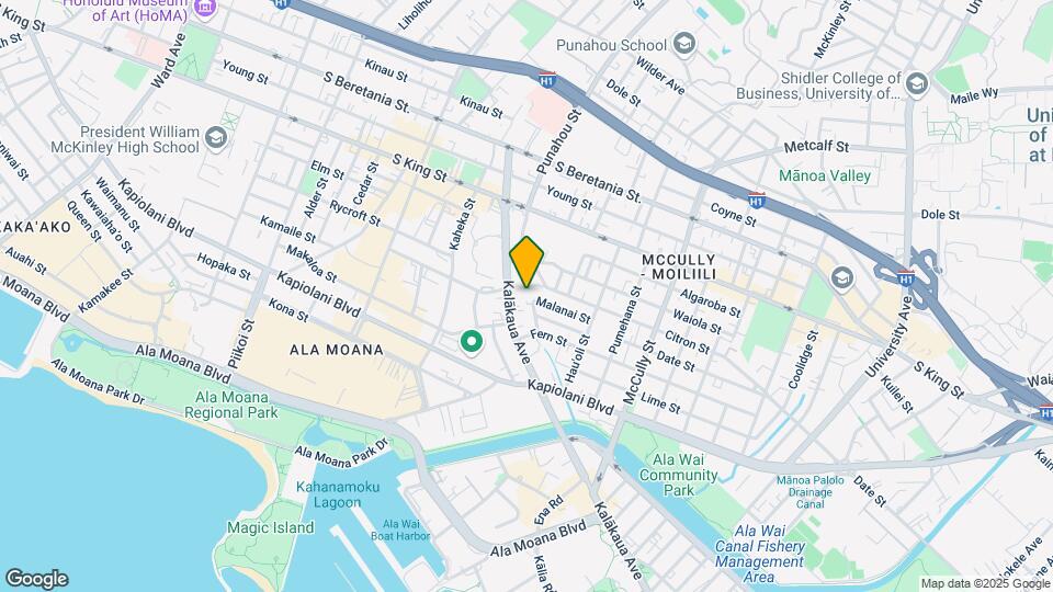802 Punahou St Map and Location Details