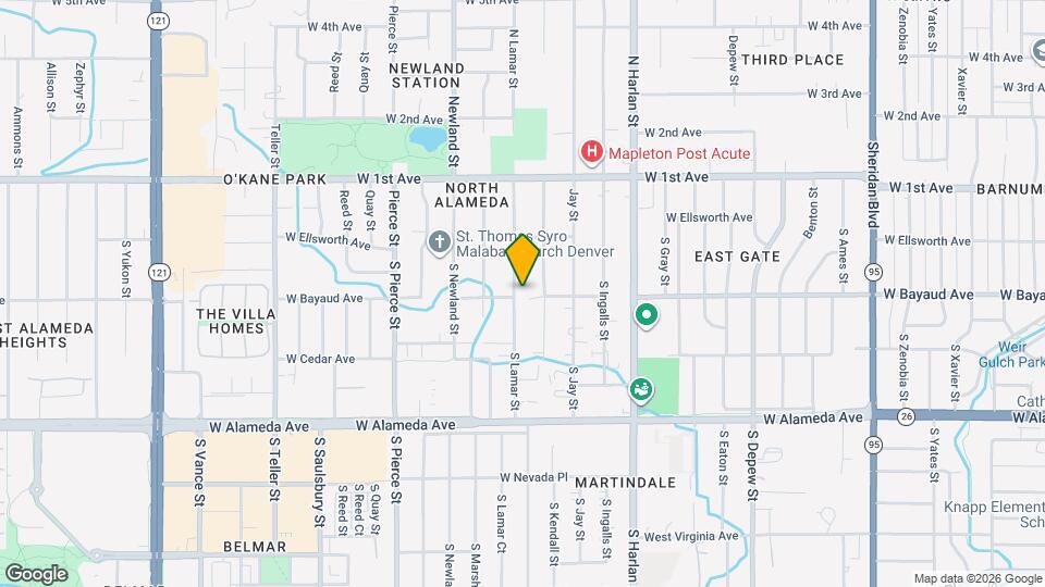 90 S Lamar St, Unit Belmar Lakewood CO Mapa y Detalles de la Ubicación