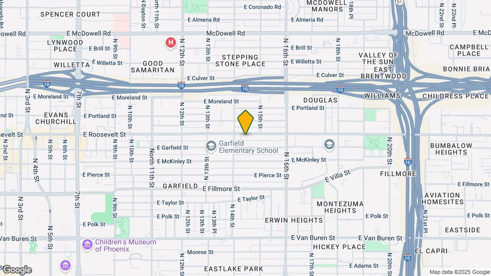 1421 E Roosevelt St Mapa y Detalles de la Ubicación