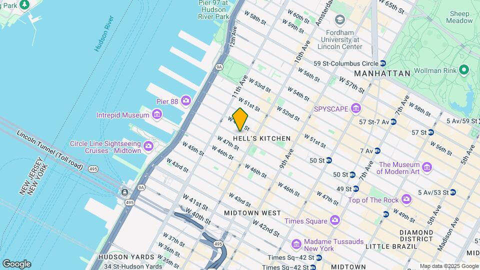 519 W 48th St Mapa y Detalles de la Ubicación