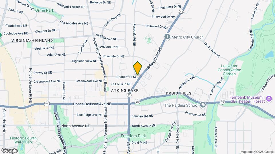 834 Briarcliff Rd NE Map and Location Details