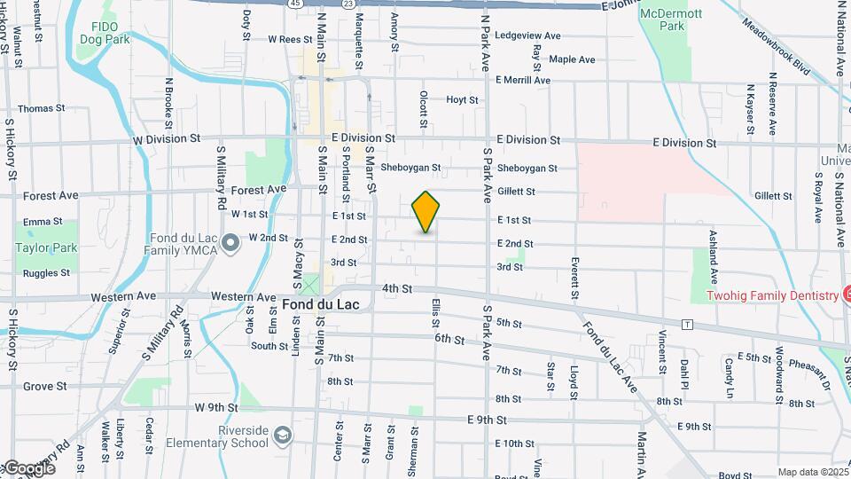 131 E 2nd St, Unit 5 Lower Back Efficiency Map and Location Details