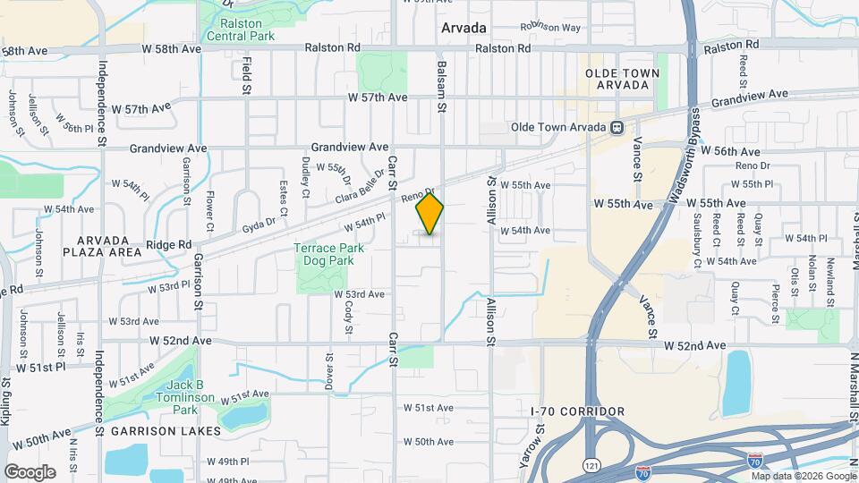 8229 W 54th Ave Mapa y Detalles de la Ubicación