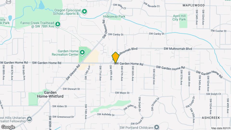 6820 SW Garden Home Rd Map and Location Details