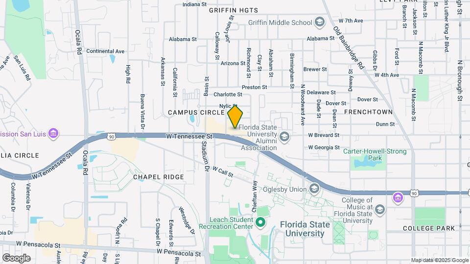 1308 W Brevard St Mapa y Detalles de la Ubicación