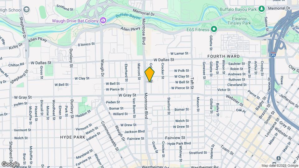1406 Columbus St Map and Location Details