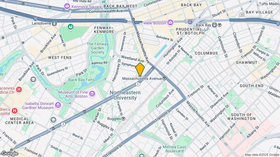 291 Huntington Ave, Unit G-1 Map and Location Details