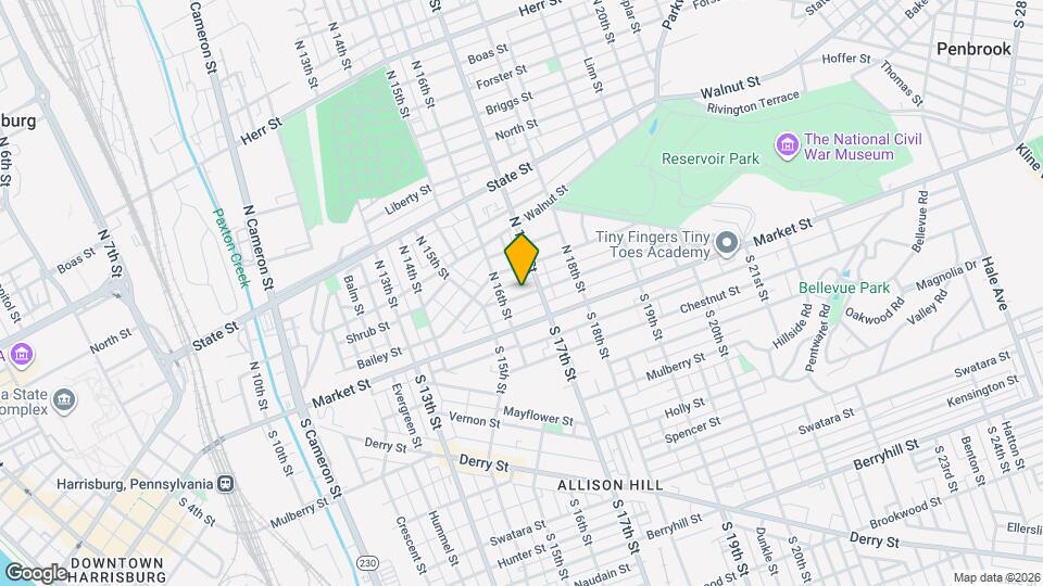 1626 Park St Map and Location Details