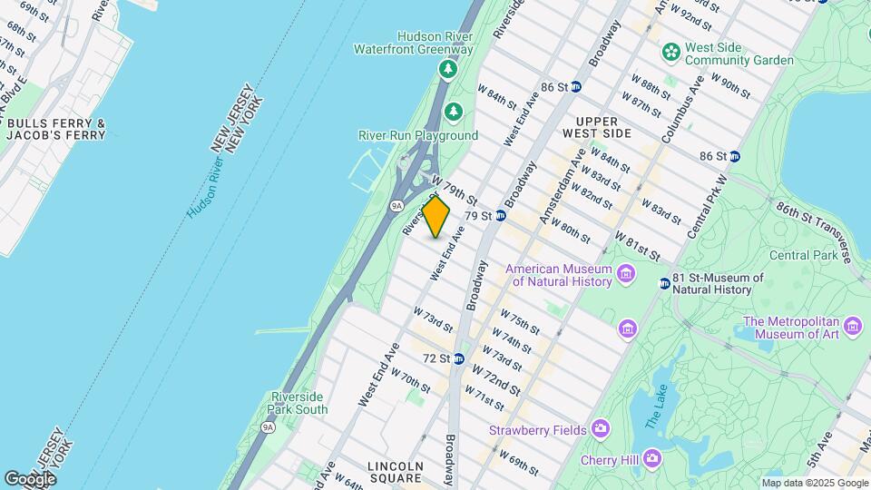 307 W 76th St Map and Location Details
