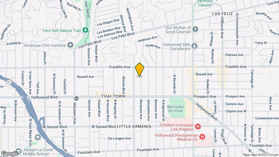 1815 Mariposa Ave Map and Location Details