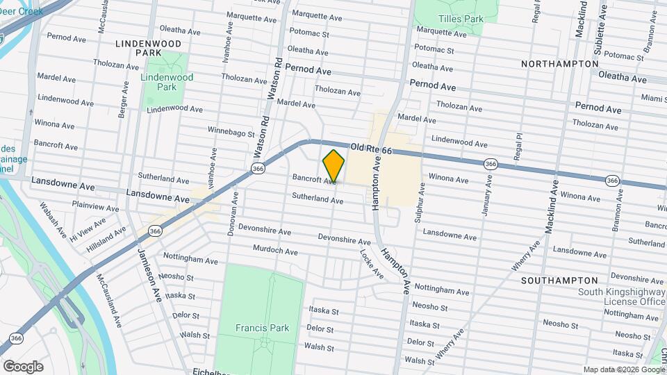 6300 Bancroft Ave Map and Location Details