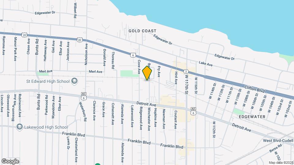 1322 Beach Ave, Unit Downstairs Map and Location Details