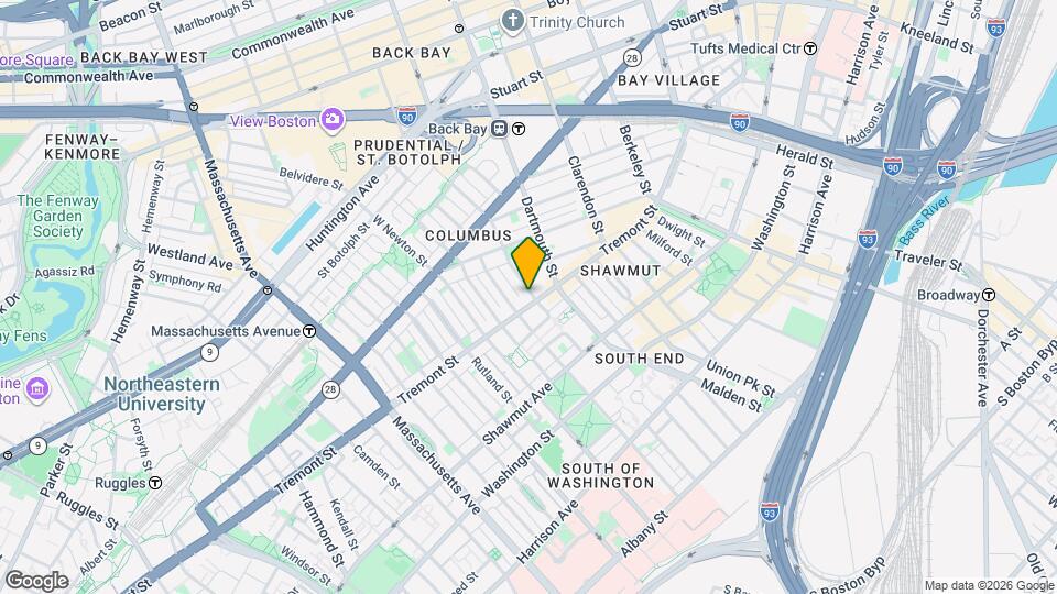 631 Tremont St, Unit 6 Map and Location Details