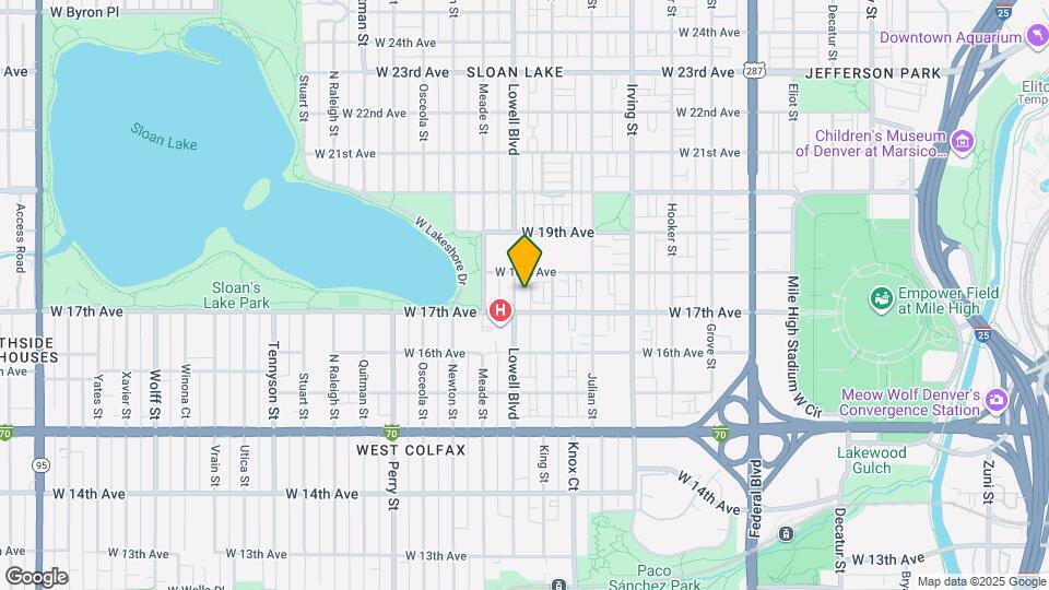 1722 Lowell Blvd Map and Location Details