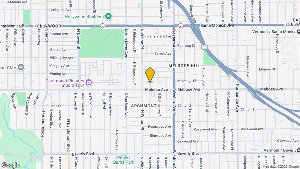 715 N Gramercy Pl Map and Location Details